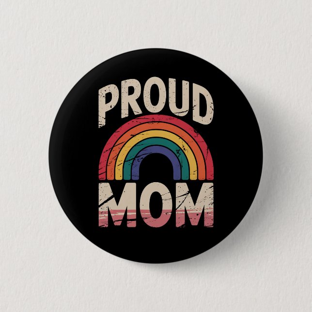 Proud Mamma Rainbow LGBTQ Gay pride Ally Knapp (Framsida)