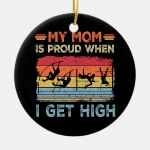Proud Mamma Roligt Pole Vault High School College Julgransprydnad Keramik