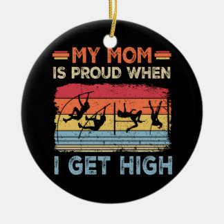 Proud Mamma Roligt Pole Vault High School College Julgransprydnad Keramik