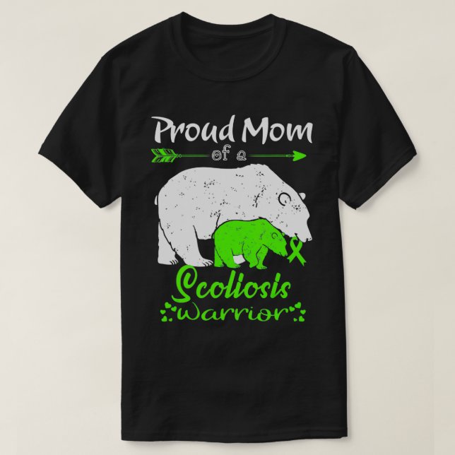 Proud Mamma, Scoliosis Warrior T Shirt (Design framsida)