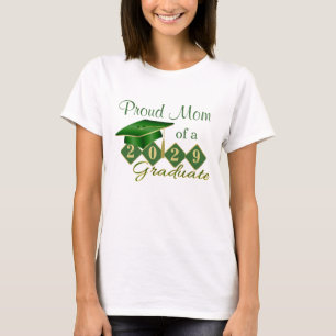 Proud Mamma Studenten Grönt och Guld T Shirt