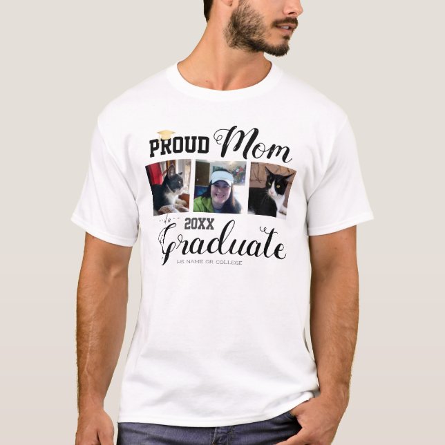 Proud Mamma Studenten Shirt White T (Framsida)