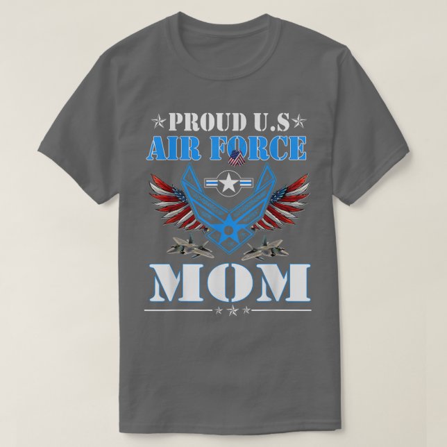 Proud Mamma US Luft Force Veteran Day-arméfamiljen T Shirt (Design framsida)
