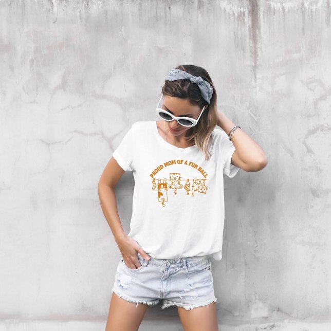 PROUD MAMMA vid PÄLS BOLL CAT MAMMA GIFT T Shirt (CUTE FUNNY CAT MOM SHIRT)