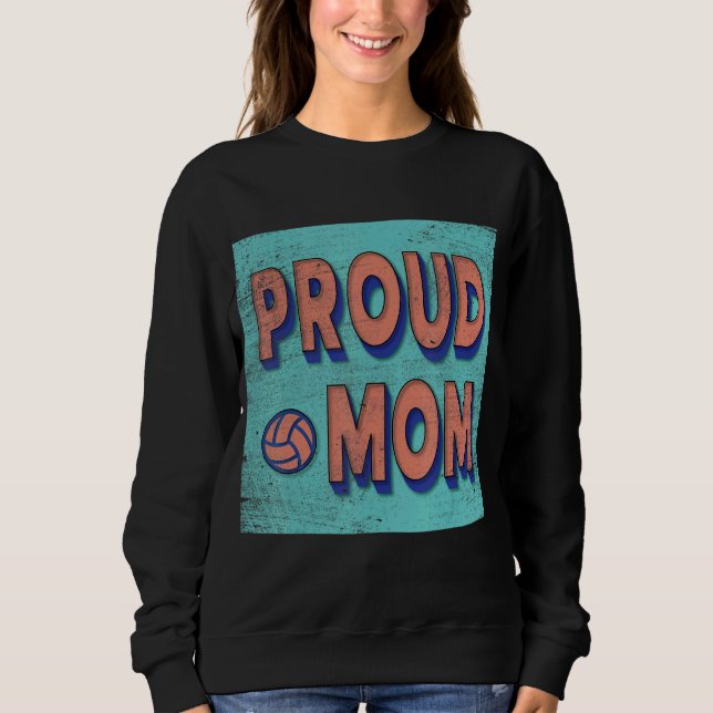 Proud Mamma Volleyball Team T Shirt (Framsida)