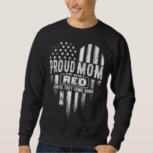 Proud Mamma We Bära Red Fredag militärt Lång Ärmad Tröja