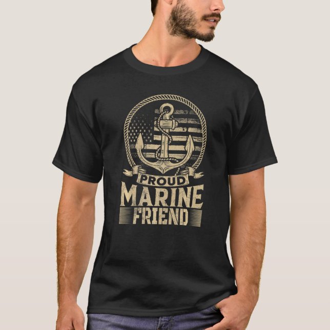 Proud Marine Friend T Shirt (Framsida)