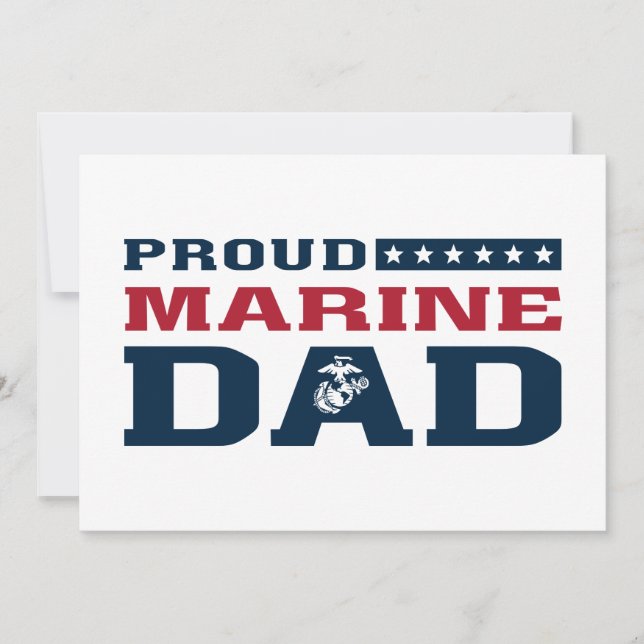 Proud Marine Pappa - Färg (Framsida)
