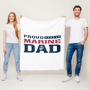 Proud Marine Pappa - Färg Fleecefilt