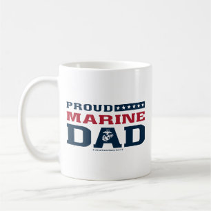 Proud Marine Pappa - Färg Kaffemugg