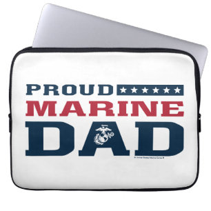 Proud Marine Pappa - Färg Laptop Fodral