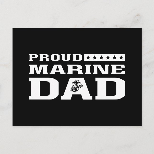 Proud Marine Pappa Helg Vykort (Framsida)