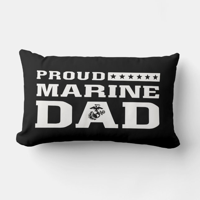 Proud Marine Pappa Lumbarkudde (Framsida)