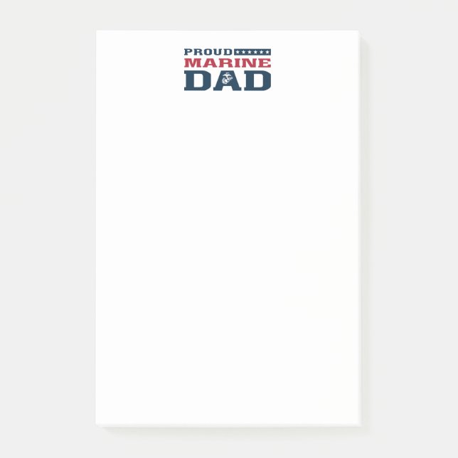 Proud Marine Pappa Post-it Block (Framsida)