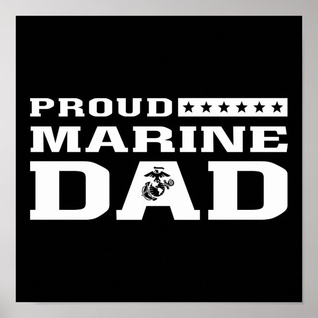 Proud Marine Pappa Poster (Framsidan)