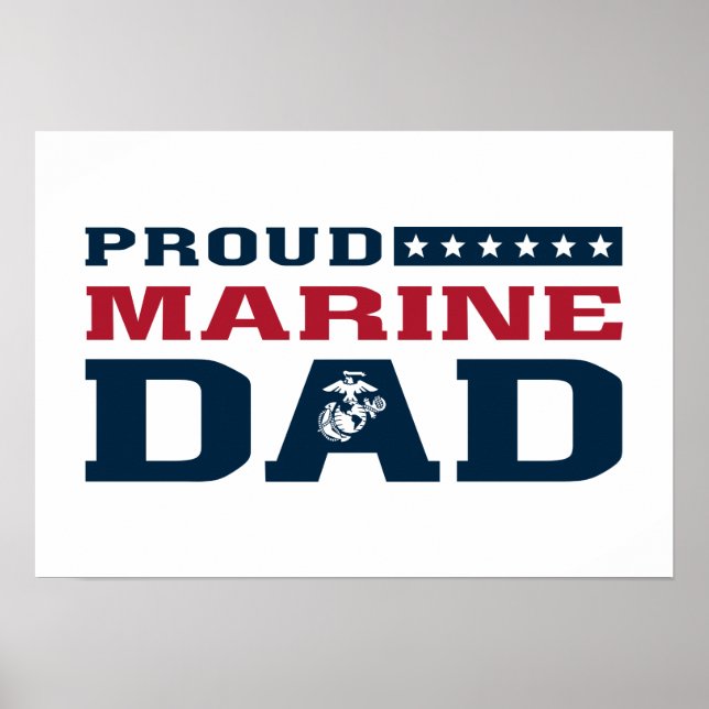 Proud Marine Pappa Poster (Framsidan)