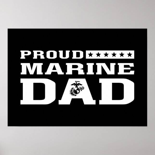 Proud Marine Pappa Poster (Framsidan)