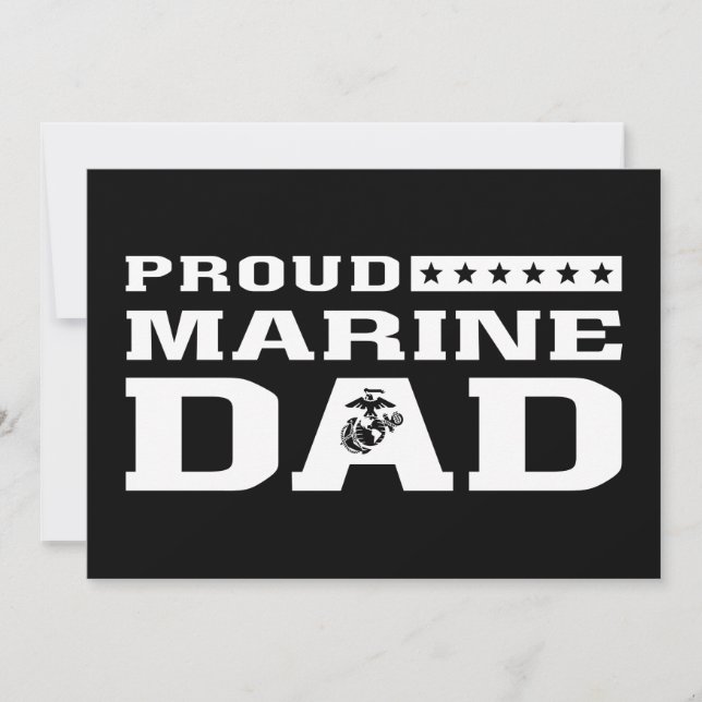Proud Marine Pappa - White (Framsida)