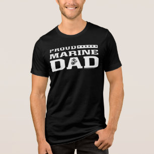 Proud Marine Pappa - White T Shirt