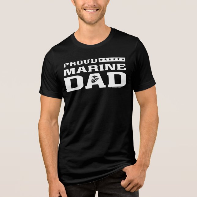 Proud Marine Pappa - White T Shirt (Framsida)