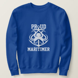 Proud Maritimer anchor octopus Lighthouse-rutten Lång Ärmad Tröja