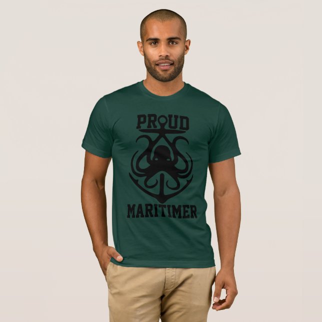 Proud Maritimer t-shirt octopus Lighthouse-rutten (Hel framsida)