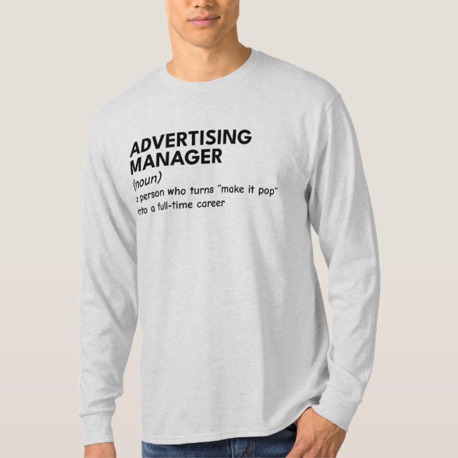 Proud Marknadsföring Manager med Humor T Shirt (Framsida)