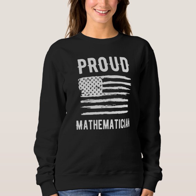 Proud Mathematician Profession American Flag Premi T Shirt (Framsida)