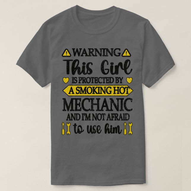 Proud Mechanic Makanic Gifts Mechanic Girlkompis T Shirt (Design framsida)