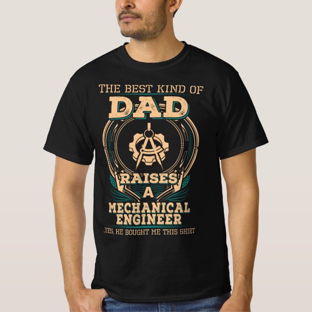 Proud Mechanical Ingenjör Pappa T Shirt (Framsida)