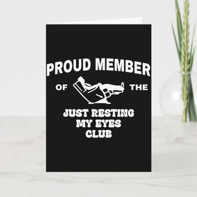 Proud Member Of Just Resting My Eyes Club Dad Fath Kort (Framsida)