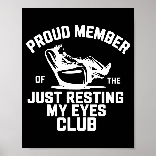 Proud Member Of The Just Resting My Eyes Club Fath Poster (Framsidan)