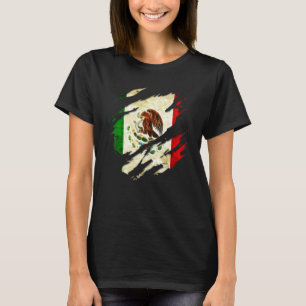 Proud Mexican Chicano Latino Torn Ripping Mexico F T Shirt