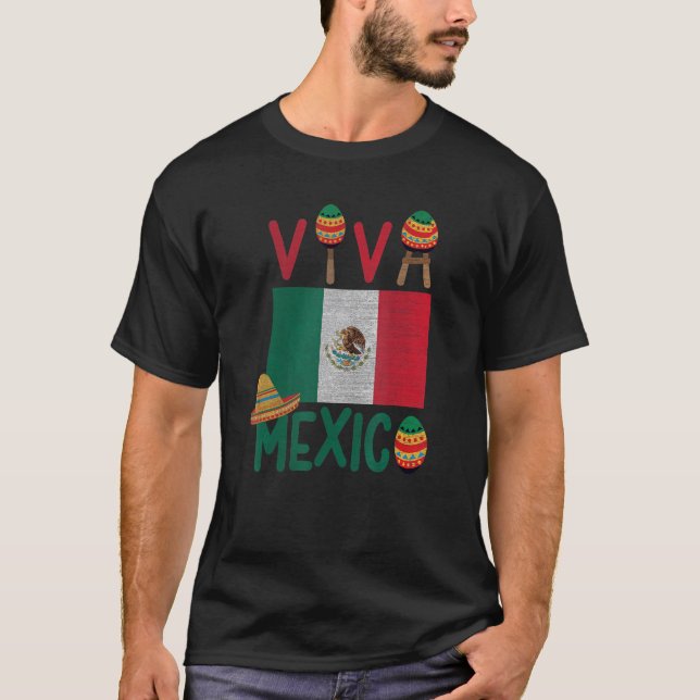 Proud Mexican Independence day Fiesta Cinco Mayo M T Shirt (Framsida)