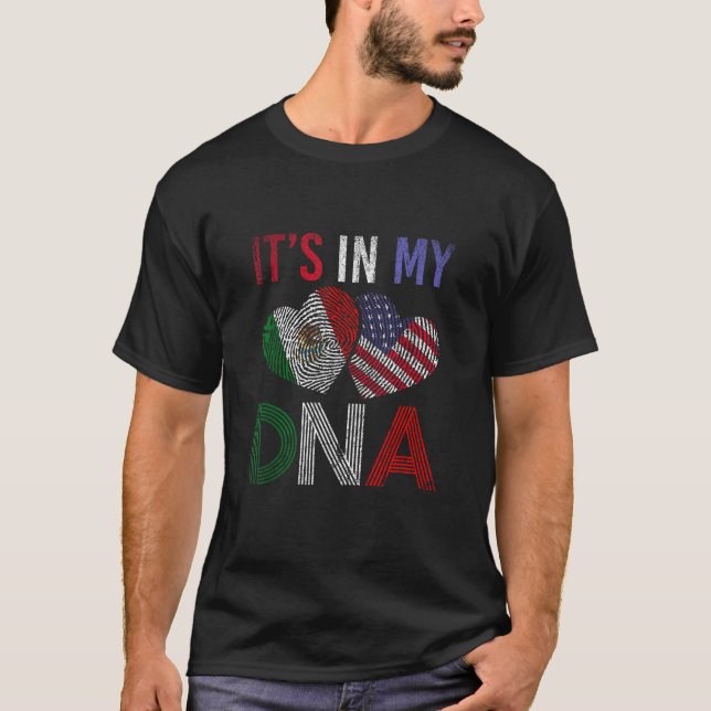 Proud mexikanska dess i mitt DNA Mexiko T Shir T Shirt (Framsida)