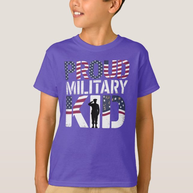 Proud Militär Kid-Pride T Shirt (Framsida)