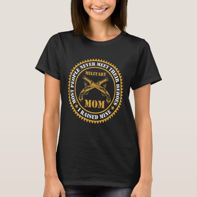 Proud Militär Mamma Hero Mamma T Shirt (Framsida)