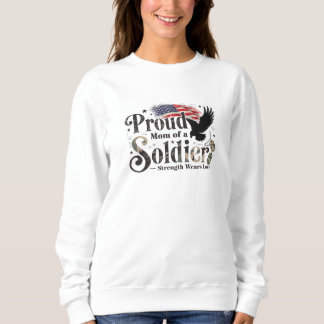 Proud Military Mom Soldier Pride Art T Shirt