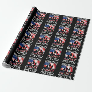 Proud Military Sister American Soldier Brother Presentpapper