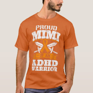 Proud Mimi av ADHD Warrior Awareness Ribbon Gra T Shirt