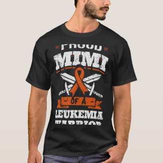 Proud Mimi av en leukemi Warrior Grandma Awareness T Shirt