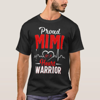 Proud Mimi från en Heart Warrior CHD Awareness-gåv T Shirt