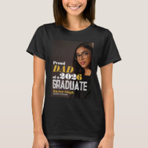 Proud Mom Graduation Photo T-Shirt – Modern Chic