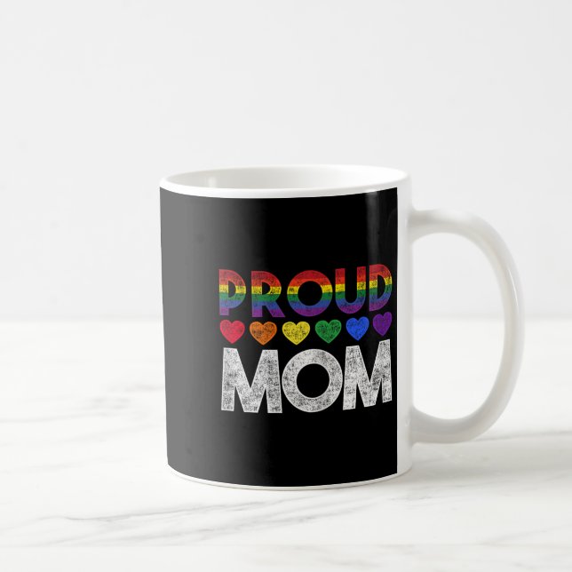 Proud Mom Lgbt  Kaffemugg (Höger)