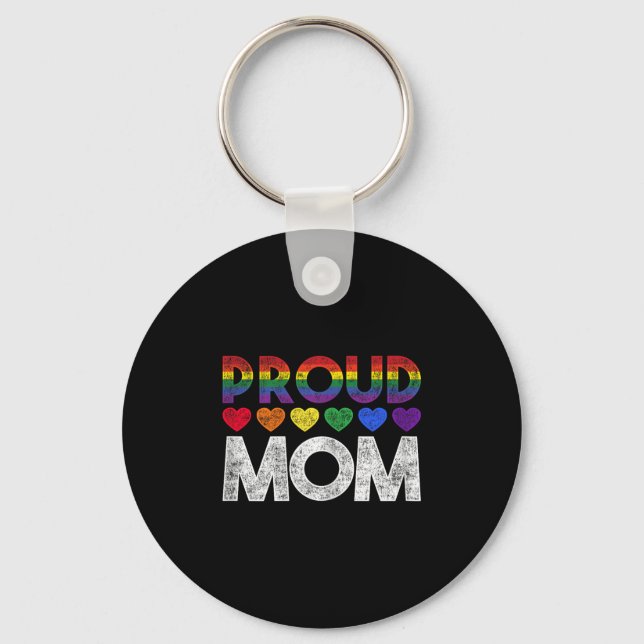 Proud Mom Lgbt  Nyckelring (Framsida)