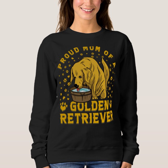 Proud Mom of a Golden Retriever Dog Saying T Shirt (Framsida)