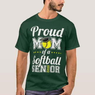 Proud Mom Of A Softball Senior 2022  T Shirt