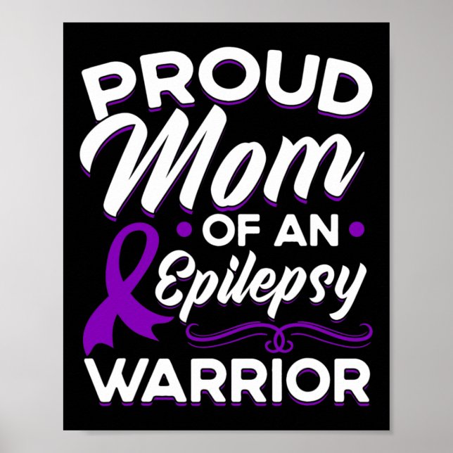 Proud Mom Of An Epilepsy Warrior Epilepsy Awarenes Poster (Framsidan)