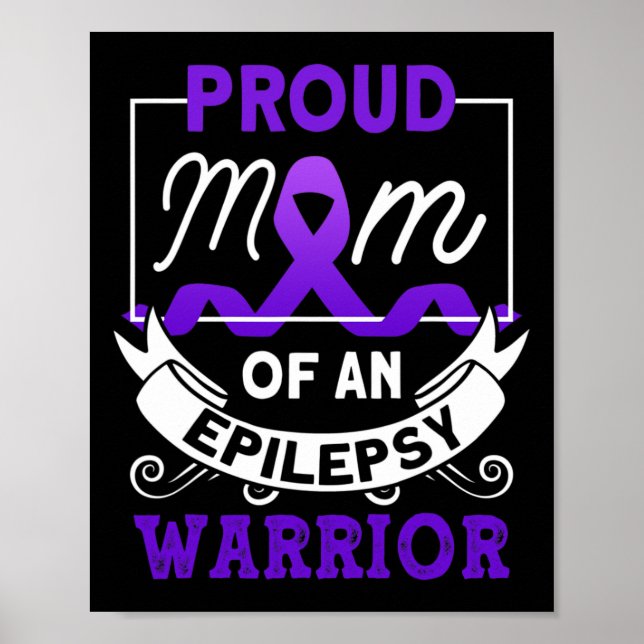 Proud Mom Of An Epilepsy Warrior Epilepsy Awarenes Poster (Framsidan)