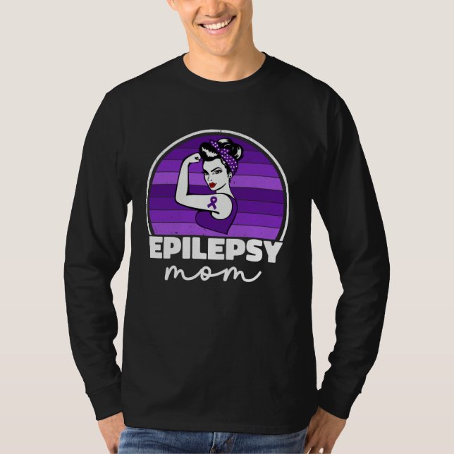 Proud Mom Of An Epilepsy Warrior Epilepsy Awarenes T Shirt (Framsida)